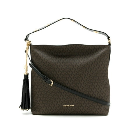 Michael Kors Brookyln Ladies Large Two Tone Canvas Shoulder Bag 30H8GBNL3B292