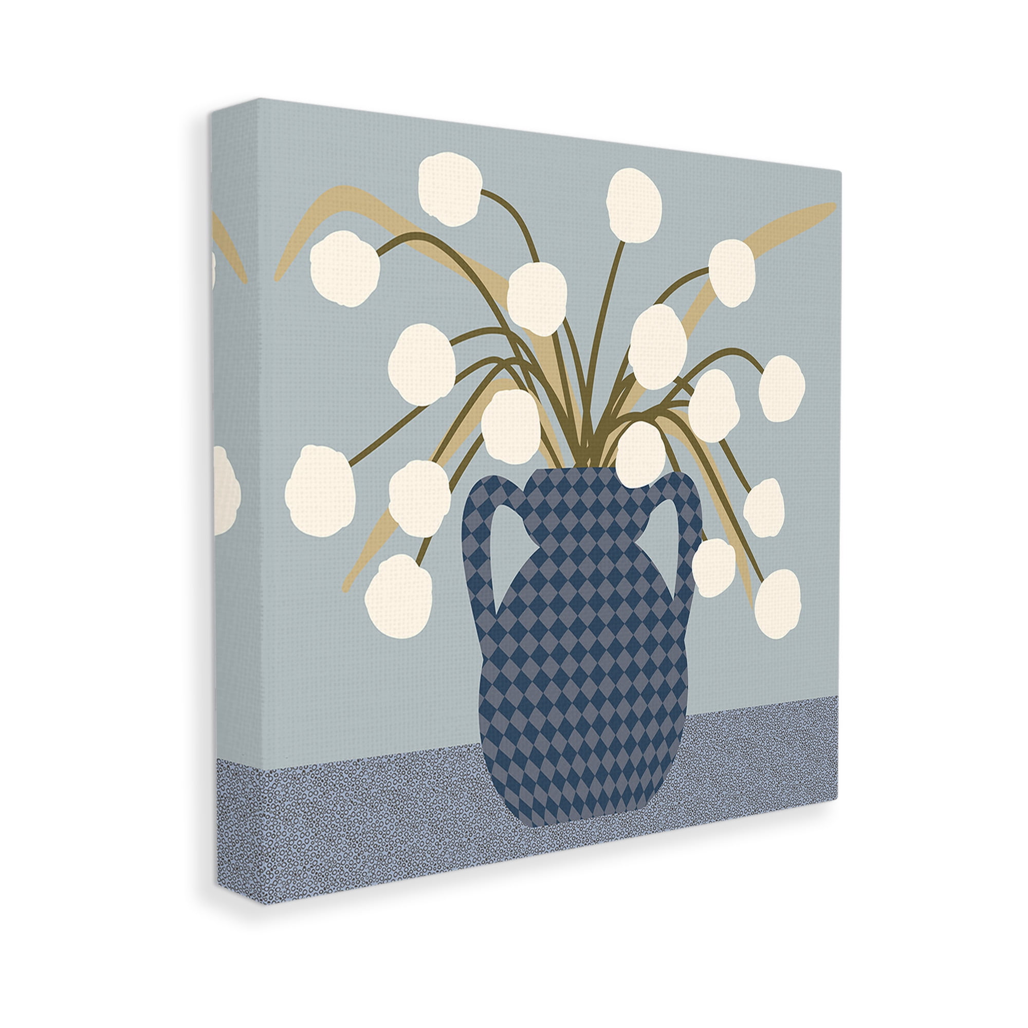 Stupell Industries Abstract Plant Still Life Botanical & Floral Painting Gallery Wrapped Canvas Art Print Wall Art, 17 x 17