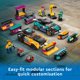 thumbnail image 4 of LEGO City Custom Car Garage 60389, set de juguetes con 2 pie, 4 of 6
