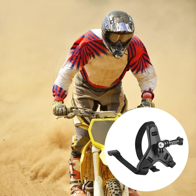 Casco de Motocross Shamjiam Soporte de motocross PC antideslizante ABS correa de montaje Negro