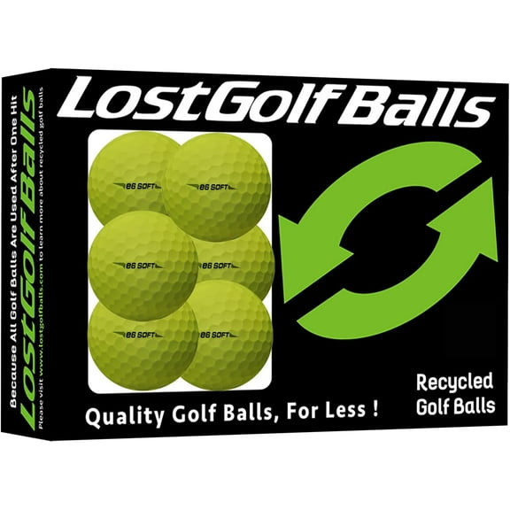 Pre-Owned Bridgestone e6 Soft Yellow Golf Balls, Near Mint / AAAA Quality, 24 Pack