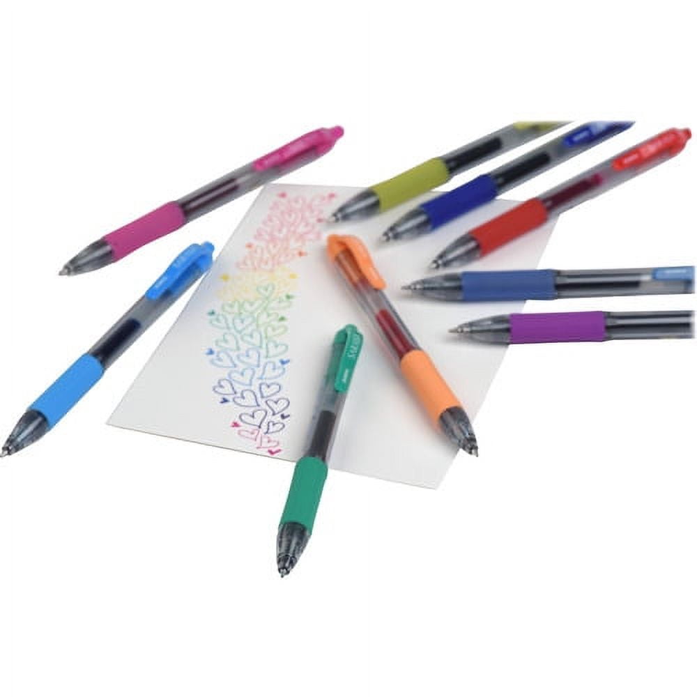 Zebra Pen Sarasa jel Retractable Pens Bold Pen Point - 1 mm Pen Point Size - Refillable - Retractable - Blue - Transparent Barrel - 12 / Dozen