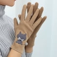 thumbnail image 4 of Guantes de mujer de invierno de terciopelo cálidos y bonitos para estudiantes, para conducir, para pantallas táctiles, para esquiar y montar a caballo, 4 of 5