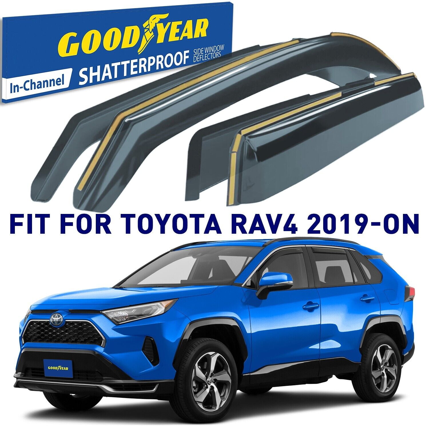 Goodyear Shatterproof inChannel Window Deflectors for Toyota RAV4 2019
