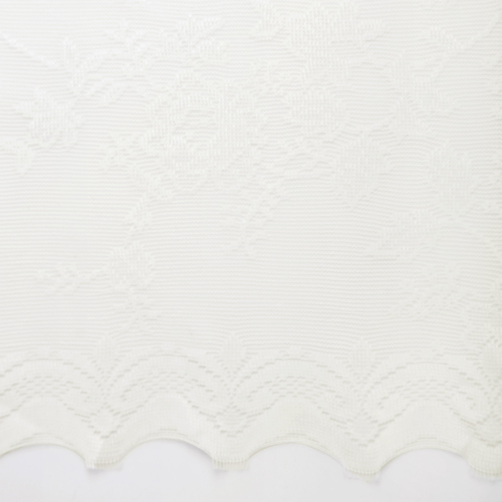 No. 918 Alison Floral Lace  Sheer Tie-up Shade, 1-Piece Rod Pocket Indoor Window Shade, 58”x64", Ivory