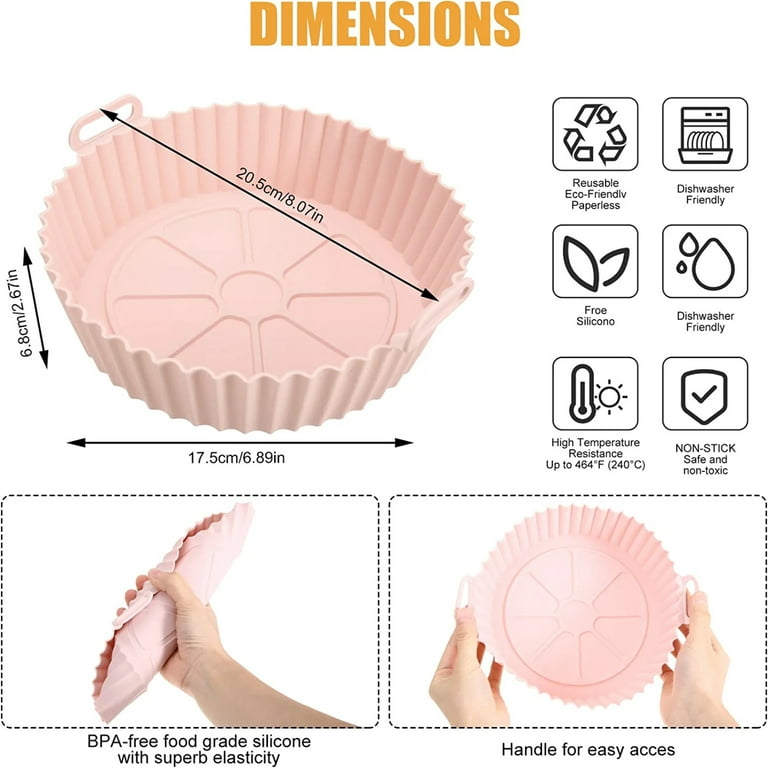 Silicone Air Fryer Liners For 2qt Air Fryer, Non-stick Air Fryer