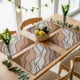 thumbnail image 5 of Brown Ombre Placemats Set of 4, Modern Geometric Abstract Cream Washable Wipeable Table Mats for Dining Tables, Indoor Outdoor Kitchen Place Mats for Holiday Party Table Decor, 5 of 9