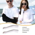 thumbnail image 3 of Guantes largos Yuarrent de protección solar Ropa deportiva Unisex Mangas más cálidas Hombres Correr Pesca Ciclismo blanco, 3 of 6