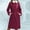 Wine, variant on Lisbinx Winter Coats for Women, Womens Winter Clothes Plus Size Warm Lapel Leather Cotton Coat Long Sleeve Jacket Holiday Deals