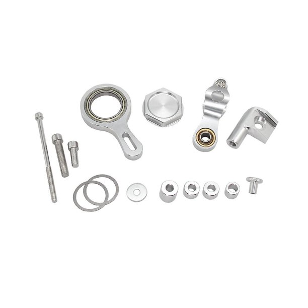 Kit de soporte de montaje del amortiguador del estabilizador de dirección de la motocicleta para Yzf R1 2002-2017 Yzf R6 2006-2020, plateado