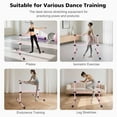 thumbnail image 4 of EUROCO 4FT Double Ballet Barre, Freestanding and Adjustable Dance Barre, 4 of 8