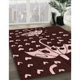 thumbnail image 3 of Ahgly Company Machine Washable Indoor Rectangle Transitional Chocolate Brown Area Rugs, 3' x 5', 3 of 7