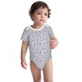 thumbnail image 2 of Yiaed Blue Dandelion Print Infant Climbing Short Sleeve Onesie One-Piece Baby Bodysuit Clothes 0-12 Months -2 Years, 2 of 6