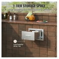 thumbnail image 3 of 14x8.5 Inch Outdoor Kitchen Drawers, Stainless Steel Double Drawer, Flush Mount for BBQ Island, 14W x 8.5H x 23D Inch, 3 of 7