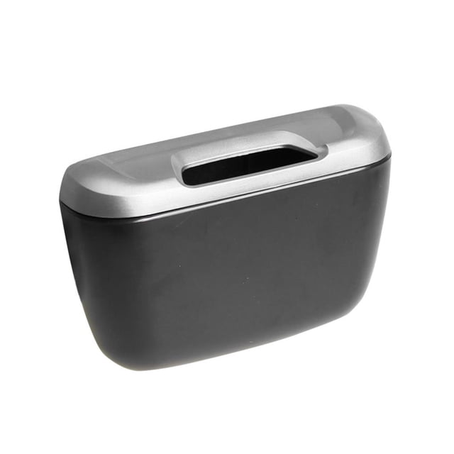 tredstone Car Trash Can Spare Tools Multifunctional Practical Garbage Box Back Door Handy Installation Dashboard Auto Dust Case Silver 1Set