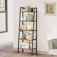 thumbnail image 2 of CubiCubi 5-Tier Ladder Shelf, Storage Rack Shelves with Hooks, Fir, 2 of 6