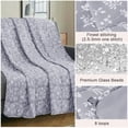 thumbnail image 3 of Teler Weighted Blanket for Adults 20 lbs, 60" x 80" Cooling Printed Heavy Blanket for Bed Sofa, Gray, 3 of 7