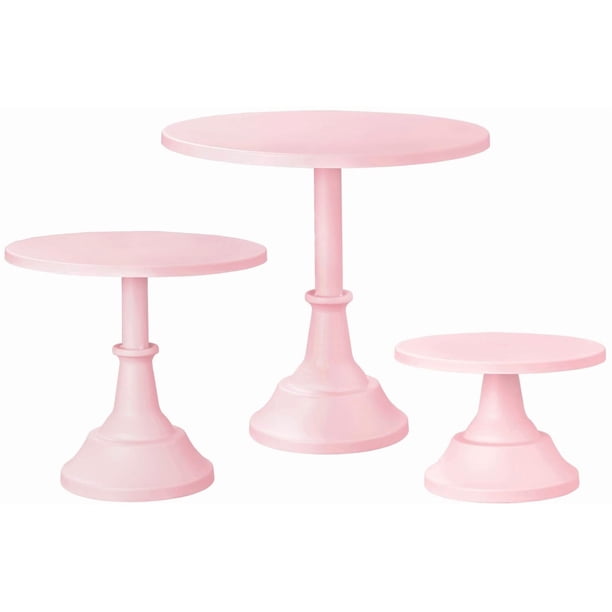 Juego de 3 soportes para tartas (plato de 8 pulgadas, 10 pulgadas, 12 pulgadas) para pasteles de 6 a 10 pulgadas, juego perfecto de exhibición de mesa de postre, soportes para cupcakes