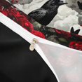 thumbnail image 4 of Homewish Gothic Raven Red Rose Twin Duvet Cover for Kids, Romance Bird Butterfly Twin Bedding, Black Reversible, 2pcs, 1 Duvet Cover and 1 Pillowcase, 4 of 6