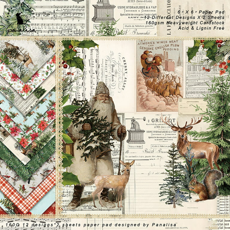 Vintage Christmas Scrapbook Pages Graphic by Bamalam Art & Design ·  Creative Fabrica