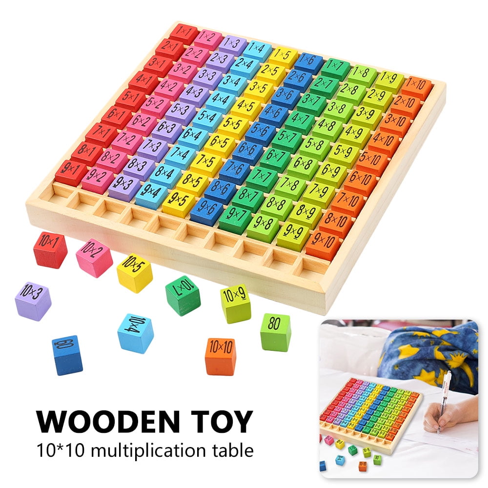 Multiplication Table Board Game Wooden Math Multiplication Board 10 x