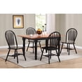thumbnail image 6 of Selections 5PC 60" Rectangle Extendable Butterfly Dining Set Black/Cherry Wood, 6 of 6