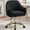 Black, variant on COOLHUT Office Desk Chair with Padded, Velvet Vanity Chair with Back and Wheels, Comfy Home Office Chiar with Gold Legs, Height Adjustable, Rolling Chair for Vanity Room, Makeup Room, Bedroom, Gray