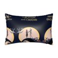thumbnail image 1 of Funda de almohada de satén de seda de Pesadilla antes de Navidad para cabello y piel, 1 paquete de funda de almohada de seda 100 % morera, funda de almohada de seda pura en ambos lados con cremallera, 1 of 7