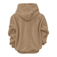 thumbnail image 3 of Women's Oversized Hooded Sweatshirt With Pet Pouch Front Pocket, Lined Pullover Hoodie For Small Dogs Cats And Daily Wear, 3 of 7