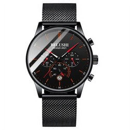 BELUSHI Latest Fashion Leather Quartz Watch  569 Waterproof Quartz Watch Business Wrist Watch