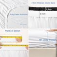 thumbnail image 6 of PHF 100% Rayon Derived from Bamboo Fitted Sheet Twin Size for Hot Sleeper, 16" Deep Pocket, 2.5cm Wider Strong Elastic, Silky Soft Bottom Bed Sheet, 39"x 75", White, No Pillowcases, 6 of 6