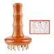 thumbnail image 1 of Peine de masaje de madera con 29 dientes de latón para masaje profundo de cuerpo, cuello, manos, hombros, brazos y espalda. con mapa de puntos, 1 of 9