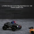 thumbnail image 3 of Turbo Racing C82 1/76 Mini RC Police Monster Truck 2.4G 3CH RWD Desktop Electric Car with Detachable LED Lights and Replaceable Body Shell for Hobbyist -RTR, 3 of 7