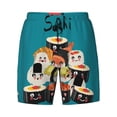 thumbnail image 4 of Lsque Mens Swim Trunks I Love Sushi Pattern - Bathing Suit Compression Liner - Beach Swim Shorts Swimwear - (S-3XL) - Stretch Quick Dry -3X-Large, 4 of 9