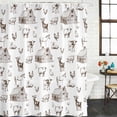 thumbnail image 3 of Shower Curtain Bathroom Set Farm Cow Pig Chicken Goat Waterproof Fabric Shower Curtains with Grommets&Hooks, Farmhouse Barn Animal Privacy Bath Curtain for Bathtub 72x72in, 3 of 9