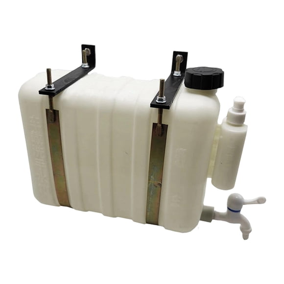 Tanque de agua colgante con grifo, accesorios para remolques, uso agrícola Longitud 47 cm