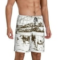 thumbnail image 2 of Fotbe Cows Grazing On The Meadow 2 Pajama Shorts for Men, Men's Pajama Bottoms, Sleepwear,Short Pajama Pants-X-Large, 2 of 9