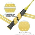 thumbnail image 3 of Tennis Badminton Racket Overgrip Anti Skid Sweatband Racquet Grip with Raised Ridges, Yellow 2 Pack, 3 of 6