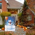 thumbnail image 4 of Winter Porch Flags Snowman Cute Cat Cute Cartoon Washable Outdoor Garden Flags Double-Side Versatile Outdoor Garden Flag for Lawn Balcony Farmhouse Garden Decoration 28x40 Inch, 4 of 6