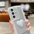 thumbnail image 5 of Compatible with Samsung Galaxy S21 Ultra Phone Case Women Cute 3D Love Heart Case Camera Lens Protection Soft Shockproof Clear Case for Galaxy S21 Ultra 6.8 inch (Black), 5 of 10