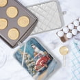 thumbnail image 5 of 2 Pack Pot Holders for Kitchen Heat Resistant Hot Pads Sets for Cooking Baking Christmas Snowman in A Red Truck, 5 of 7