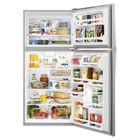 Whirlpool - 18.2 Cu. Ft. Top-Freezer Refrigerator - Monochromatic Stainless Steel