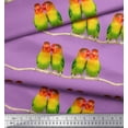 thumbnail image 2 of Soimoi Rayon Fabric Branch & Colorful Parrot Bird Print Fabric by The Yard 56 Inch Wide, 2 of 3