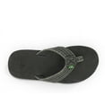 thumbnail image 5 of Sanuk Fraid Not Grey Slip On Rounded Open Toe Comfort Flip-Flop Sandals (Charcoal, 6), 5 of 6