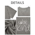 thumbnail image 4 of XCHQRTI Be Kind Womens Shirt Plus Size Graphic Tees Short Sleeve V Neck Summer Casual T Shirt, 4 of 7
