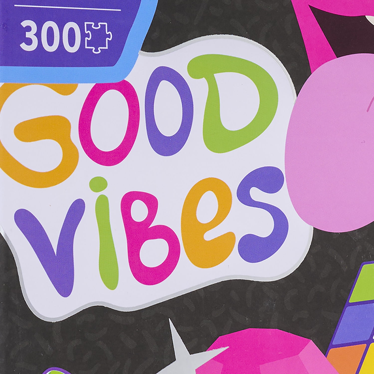 Vivid by Brea Reese: 300 Piece Puzzle - Funky Icons, Retro Neon Nostalgic Collage Jigsaw, Metallic Foil Accents, Soft-Touch, Image Reference Poster