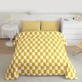 thumbnail image 2 of Homewish Abstract Hexagon Full Size Comforter Sets 3-Piece for Teens Boys Girls,Geometric Honeycomb Bedding Comforter Set,Minimalist Vintage Aesthetic Lightweight Bedding Sets, 2 of 8