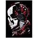 thumbnail image 1 of Grindstore - Póster Diseño Calavera y Auriculares (Negro, Blanco, Rojo), 1 of 2