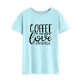 thumbnail image 4 of Women Coffee Is My Love Letter Printed Pullover Tops, 4 of 7