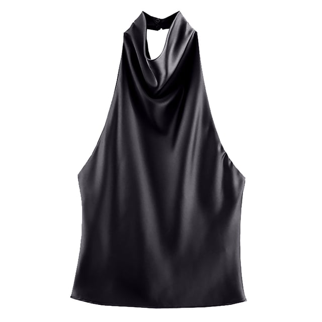 Jindong Camisoles pour Femmes Débardeur à la Mode Décontracté Aguichant Texture à Encolure Suspendue